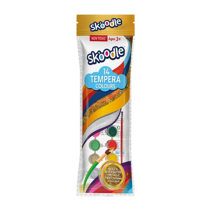 Skoodle NonToxic 14 Tempera Water Based Bright Colours Juplay World