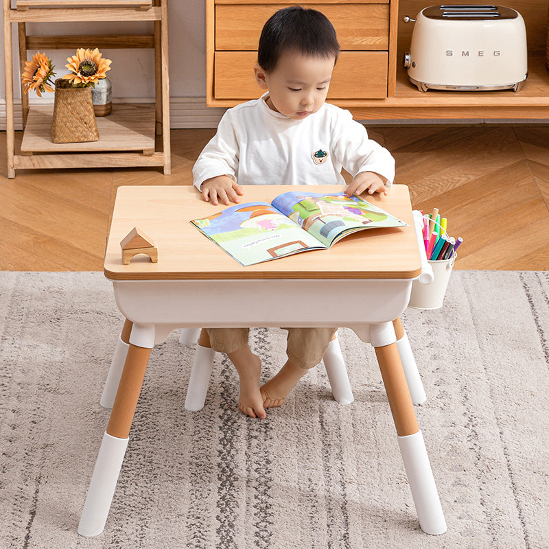 OPlus Multipurpose Study table with wooden top and 2 pen holders and 1 ...