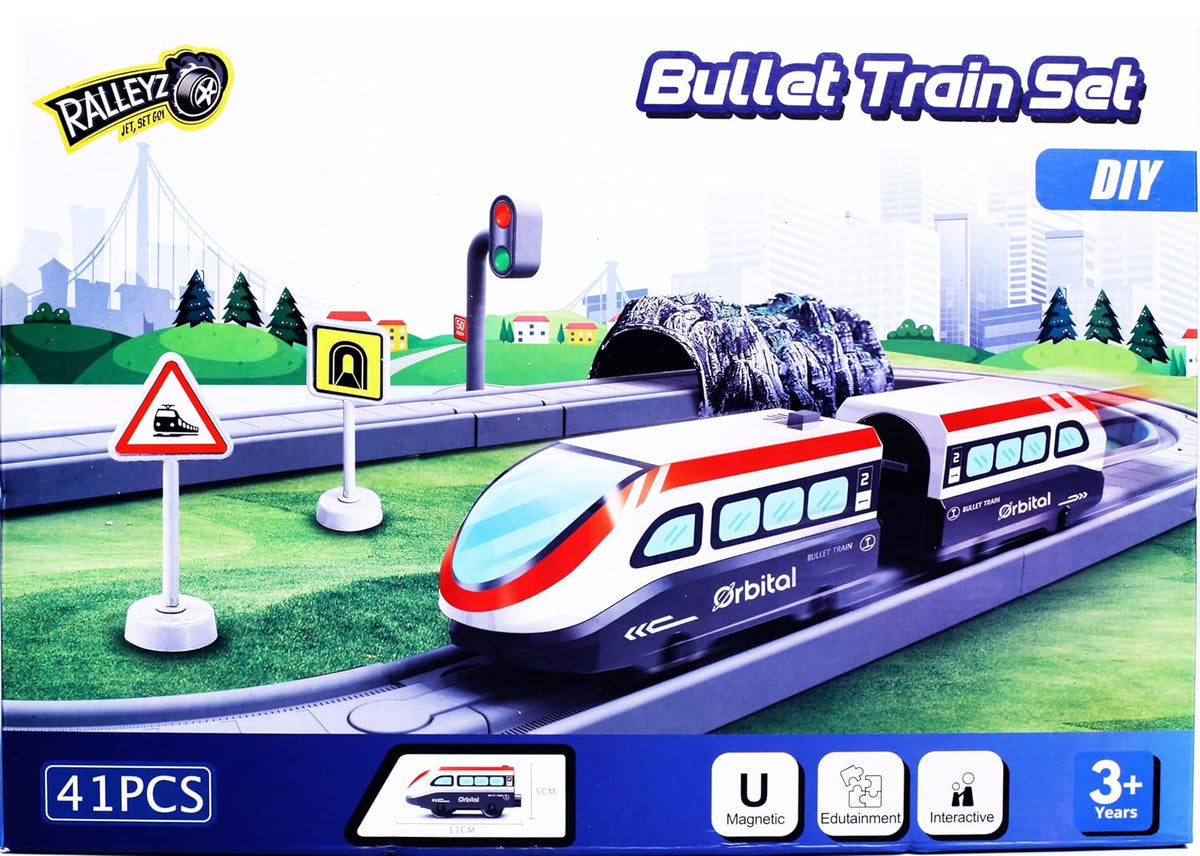 Ralleyz The Bullet Train Playing Set for Kids (41pcs) – Juplay World