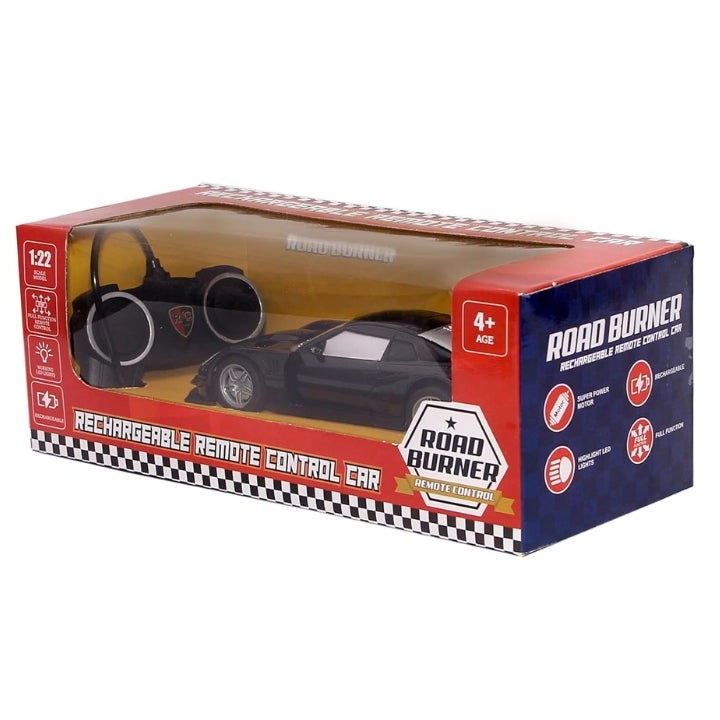 Road Burner Rechargeable Fireball Remote Control Car for Kids (Black N ...