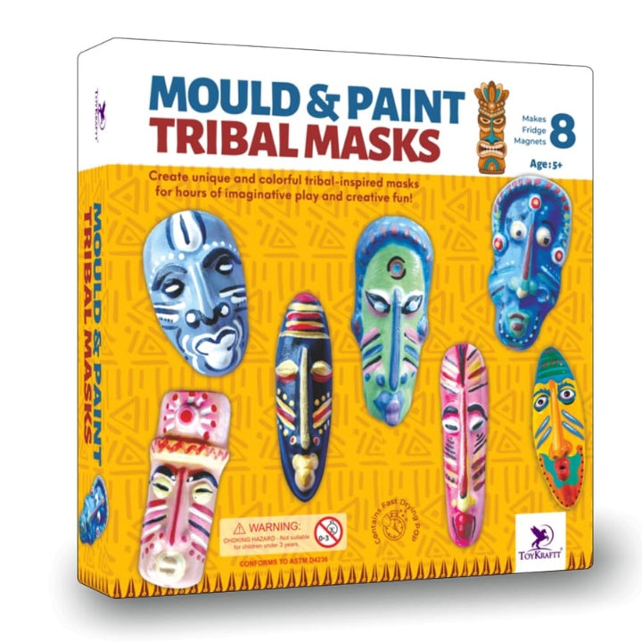 Triabl Mask Craft ToyKraft: Mould and Paint Tribal Masks, Art and Craft Kit for Kids 5 ...
