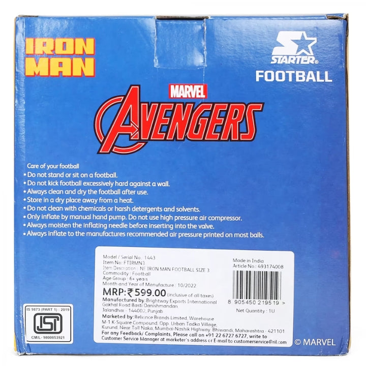 Marvel Football Marvel Avengers Invincible Iron Man Football – Juplay World