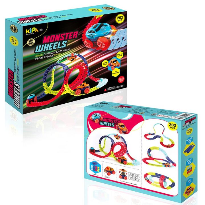 LED Light-Up Car Track Set: Antigravity Race Track Toys for 3-8+ Year ...