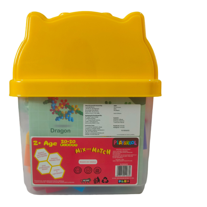 Plex Blocks PLEX Building Blocks Mix & Match Artistic Alphabets - Multicolour ...