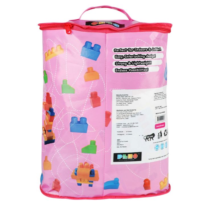 Plex Blocks PLEX Building Blocks with Bag Pack Pink - 80 Pieces – Juplay World