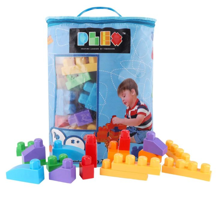 Plex Blocks Plex Building Blocks Bag Pack 80 Pieces for Kids – Juplay World